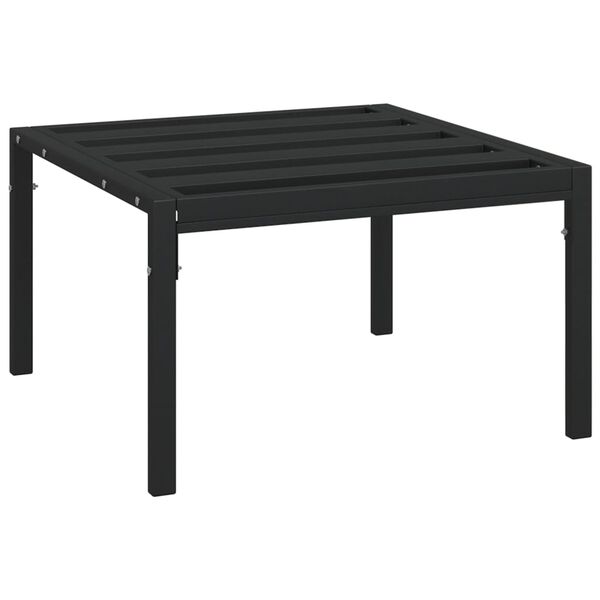 vidaXL Garden Coffee Table Black Powder-coated steel Small Durable
