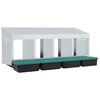 vidaXL Chicken Nesting Box 4 Compartments Wall-Mounted Galvanised Steel