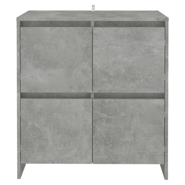 vidaXL Sideboards 2 pcs Concrete Gray 27.6"x16.1"x29.5" Engineered Wood