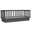 vidaXL Day Bed Grey Solid Pine Wood Small Single