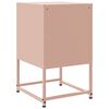vidaXL Bedside Cabinet Pink Steel Compact Bedside Cabinet Rectangular