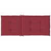 vidaXL Patio Highback Chair Cushions 4 pcs Wine Red 47.2x19.7x1.2" Fabric