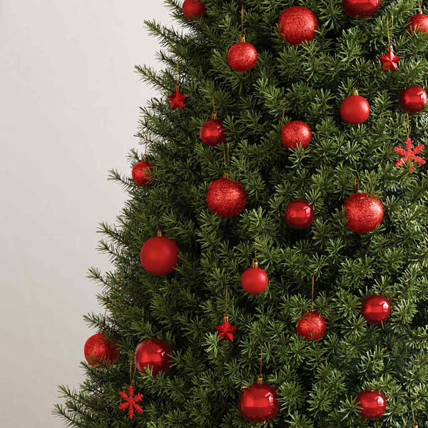 vidaXL Christmas Bauble Set Set of 111 Red Polystyrene Various sizes