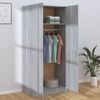 vidaXL Wardrobe Grey Sonoma Engineered Wood Regular Wardrobe