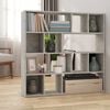 vidaXL Book Cabinet/Room Divider Concrete Gray 41.3"x9.4"x40.2"