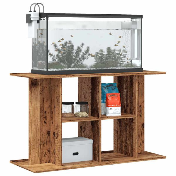 vidaXL Aquarium Stand Old wood Engineered wood 39.4 in x 15.7 in x 23.6 in