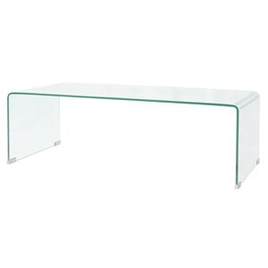 vidaXL Coffee Table Clear Tempered safety glass Coffee Table Rectangular