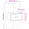 vidaXL Wall-mounted Bedside Cabinet Sonoma Oak Engineered Wood Medium
