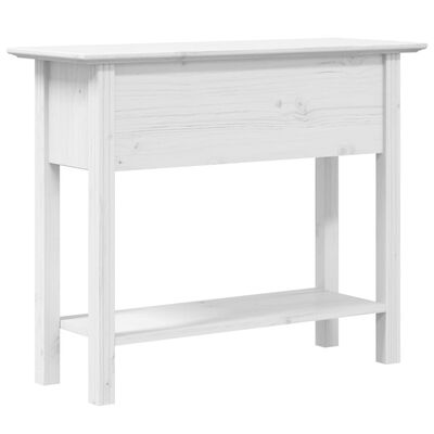 vidaXL Console Table BODO White 35.4"x13.6"x28.7" Solid Wood Pine