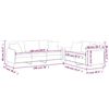 vidaXL Sofa Set Black Fabric (100% polyester), metal, textilene, plywood