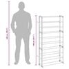 vidaXL Shoe Rack Set of 2 White Plastic with metal struts Compact