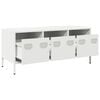 vidaXL TV Cabinet White Cold-rolled steel Medium Adjustable Feet