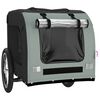 vidaXL Pet Bike Trailer Black and Grey Oxford fabric, iron, PVC Small