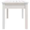 vidaXL Patio Bench White 42.9x17.3x17.7" Solid Wood Pine