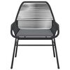 vidaXL Garden Dining Set Black and Dark Grey