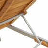 vidaXL Sun lounger Reclining Gray 200 x 55 x 35cm Solid Acacia wood