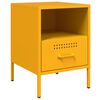 vidaXL Bedside Cabinet Set of 2 Mustard Yellow Cold-Rolled Steel
