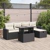 vidaXL Garden Sofa Set Black, Cream White