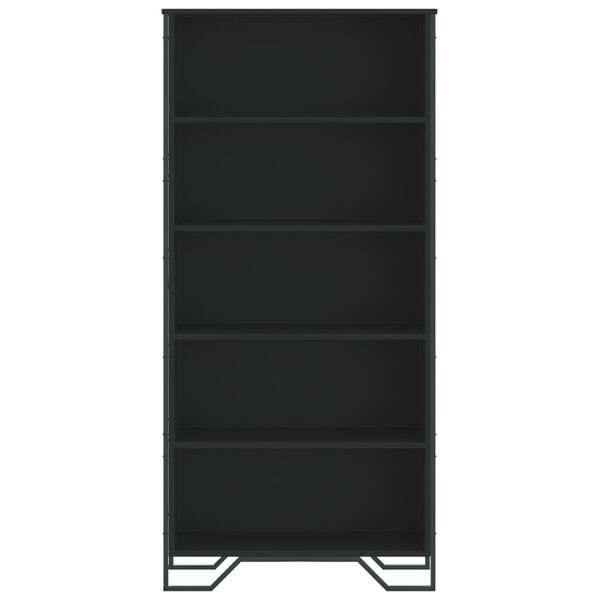 vidaXL Book Cabinet Black Engineered wood Tall Book Cabinet