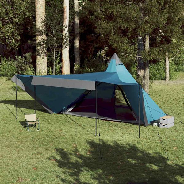 vidaXL Family Tent Tipi 8-Person Blue Waterproof
