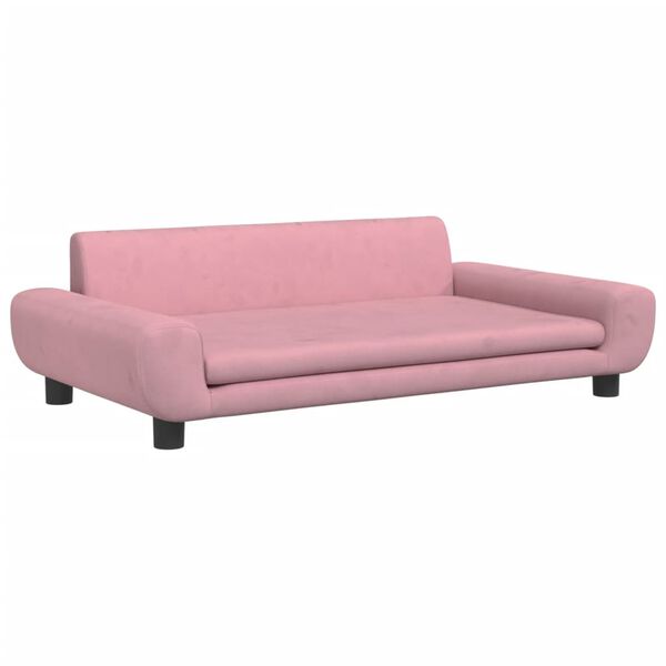 vidaXL Kids Sofa Pink 39.4x21.3x13.0" Velvet