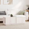 vidaXL Coffee Table White Solid pine wood Medium Storage Coffee Table