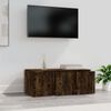 vidaXL TV Cabinet Smoked Oak Engineered Wood Small TV Cabinet