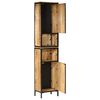 vidaXL Bathroom Cabinet Natural wood with black accents