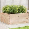 vidaXL Garden Planter Natural wood Solid pine wood 39.4 x 39.4 x 18.1 in