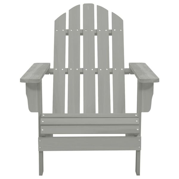 vidaXL Garden Chair Grey Hardwood Medium Durable Garden Chair