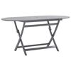 vidaXL Garden Dining Set Grey Solid Acacia Wood