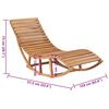 vidaXL Sun Lounger Teak Wood Large Modern Design Wooden Sun Lounger