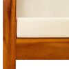 vidaXL Bench Wood Solid Acacia Wood, Fabric (100% Polyester)
