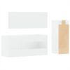 vidaXL Bathroom Furniture Set White Engineered wood, acrylic Medium