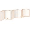 vidaXL Dog Gate with Door Foldable 6 Panels 118.1 " Poplar Wood