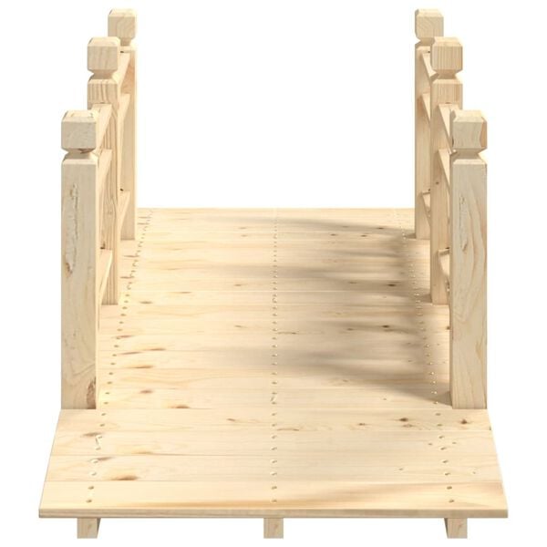 vidaXL Garden Bridge Natural Wood Solid spruce wood (untreated) Medium