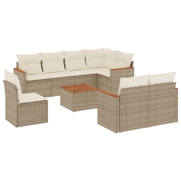 vidaXL Garden Sofa Set Beige, Cream