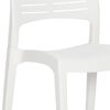 vidaXL Garden Chair Set of 2 White Polypropylene Standard Stackable