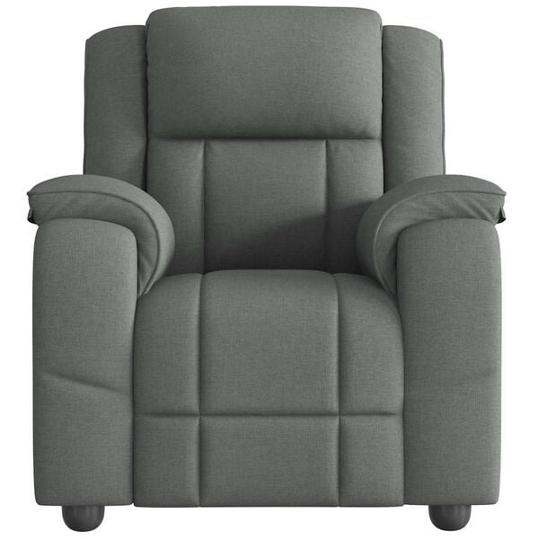 vidaXL Massage Recliner Chair Dark gray Polyester Single