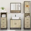vidaXL Bathroom Furniture Set Sonoma oak Engineered wood, metal