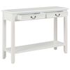 vidaXL Console Table White MDF 43.3 x 13.8 x 31.5 in Console Table