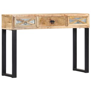 vidaXL Console Table Natural and Black Solid mango wood Medium Durable