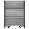vidaXL Bookcase Grey Sonoma Engineered Wood Medium Bookcase