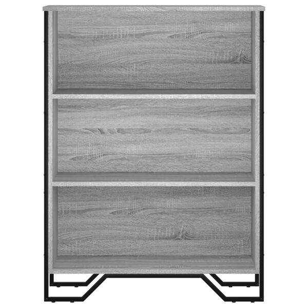 vidaXL Bookcase Grey Sonoma Engineered Wood Medium Bookcase