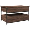 vidaXL Coffee Table Brown Oak Engineered Wood, Metal Medium