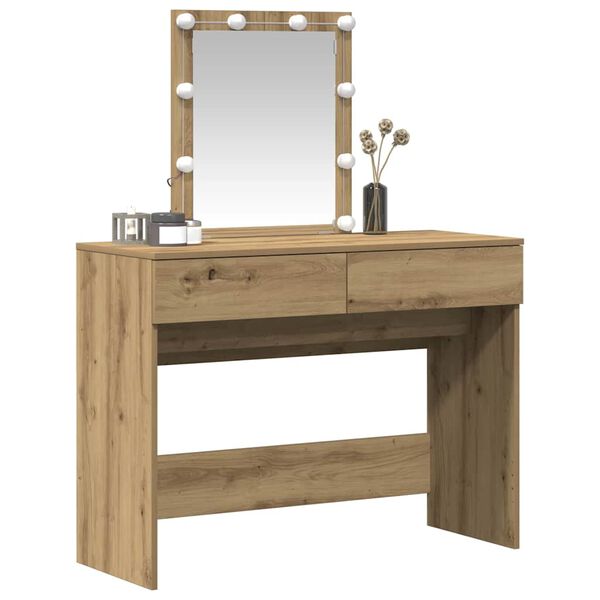 vidaXL Dressing Table artisan oak 100 x 40 x 130 cm Engineered wood