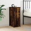 vidaXL Bedside Cabinet Smoked oak Engineered wood, Iron