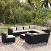vidaXL Garden Lounge Set Black