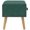 vidaXL Bedside Cabinet Set of 2 Green Velvet, Pinewood Compact