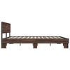 vidaXL Bed Frame Brown Oak Engineered Wood, Metal Double Modern